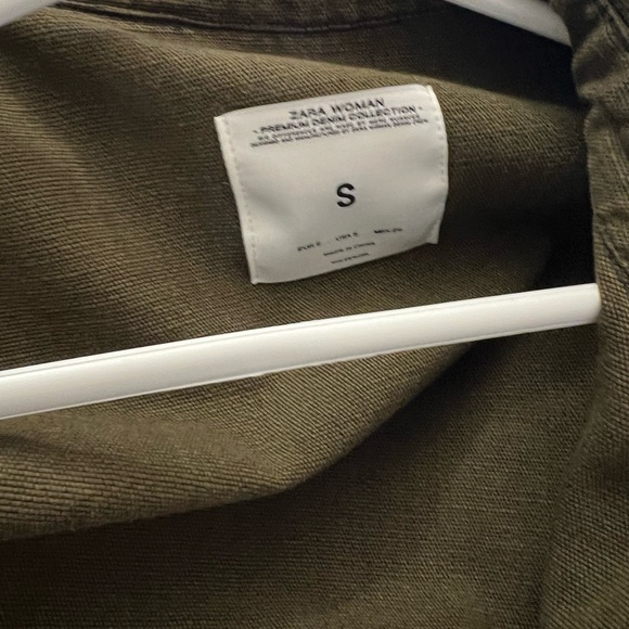 Zara Green Denim Jacket - Picture 3 of 4
